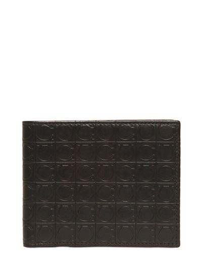 Salvatore Ferragamo Gamma Embossed Leather Classic Wallet