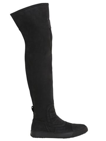 Bb Bruno Bordese Washed 20mm Suede Over The Knee Boots