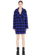 Gaelle Paris Embellished Check Wool Coat