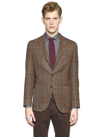 Boglioli K-jacket Prince Of Wales Wool Jacket