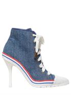 Moschino 100mm Denim Sneaker Style Boots