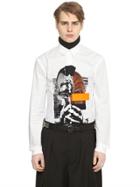 Mcq Alexander Mcqueen Mask Collage Cotton Poplin Shirt