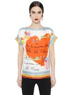 Dolce & Gabbana Heart Printed Silk Twill Top