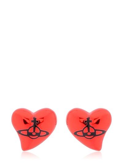 Vivienne Westwood Heart Stud Earrings