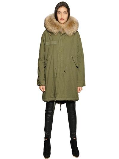 Mr & Mrs Italy Canvas Parka W/ Lapin & Murmansky Fur