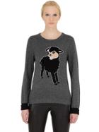 Beayukmui Black Sheep Intarsia Wool Blend Sweater