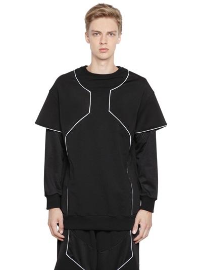 Dirk Bikkembergs Db1 Techno & Stretch Cotton Sweatshirt