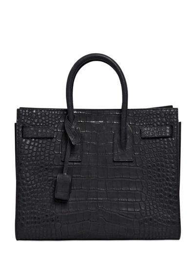 Saint Laurent - Small Sac De Jour Embossed Suede Bag