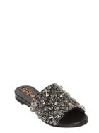 Rochas 10mm Embellished Suede Slide Sandals