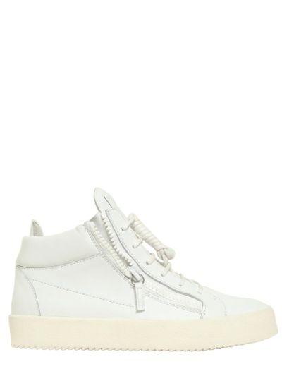 Giuseppe Zanotti Homme Zip-up Leather Mid Top Sneakers