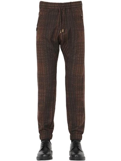 Etro Printed Stretch Wool Canvas Pants