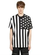 Givenchy Usa Flag Print Columbian Cotton T-shirt