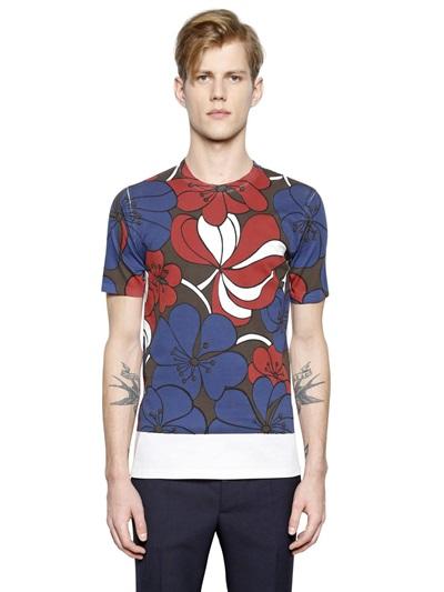 Marni Floral Printed Cotton Jersey T-shirt