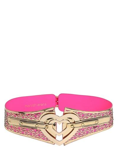 Manish Arora 100mm Heart Leather High Waist Belt