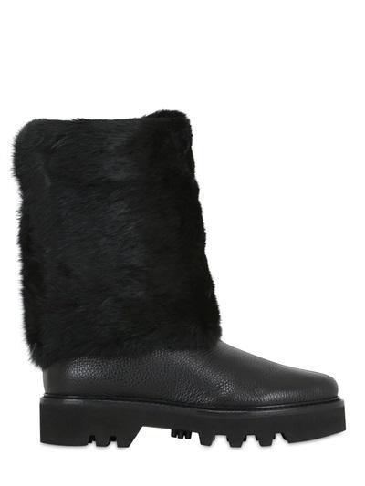 Walter Steiger 40mm Baden Rabbit Fur & Leather Boots