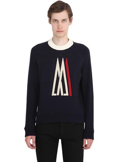 Moncler Ami Logo Patches On Cotton Blend Sweater