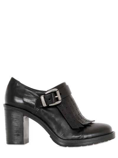 Vivien Lee 80mm Fringe Leather Ankle Boots