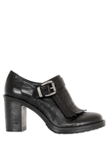 Vivien Lee 80mm Fringe Leather Ankle Boots
