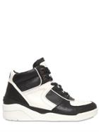 Dkny 80mm Connie Leather Wedge Sneakers