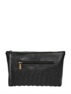 Alexander Mcqueen Rib Cage Embossed Leather Pouch