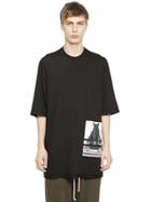 Rick Owens Drkshdw Patch Oversized Cotton T-shirt