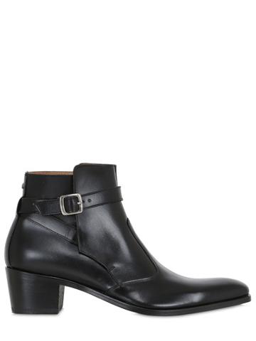 Simon Fournier 50mm Buckle Leather Ankle Boots