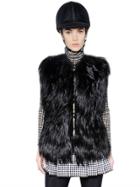Moncler Gamme Rouge Quilted Nylon & Sheep Fur Vest