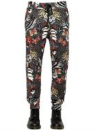 Love Moschino Tattoo Print Cotton Blend Jogging Pants