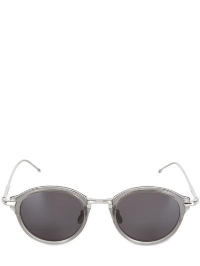 Thom Browne - Round Acetate Satin Finish Sunglasses