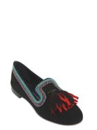Giuseppe Zanotti 10mm Embellished Suede Loafers