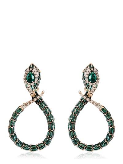 Roberto Cavalli Snake Swarovski Earrings