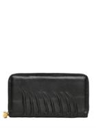 Alexander Mcqueen Rib Cage Leather Zip Around Wallet