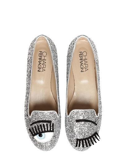 Chiara Ferragni - Blink Eyes Glitter Loafers