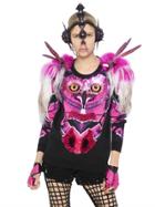 Manish Arora Owl Embellished Wool & Faux Fur Sweater