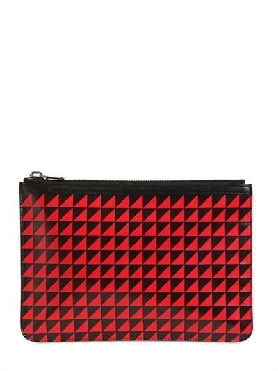 Proenza Schouler - Triangle Print Leather Medium Pouch