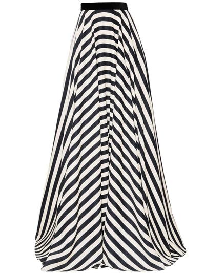 Daniele Carlotta Stripe Printed Viscose Skirt