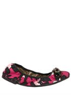 Marni Floral Printed Jeweled Cotton Ballerinas