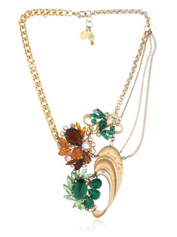 Maria Zureta Green & Amber Necklace