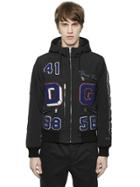 Dolce & Gabbana Hooded Patches Tech Canvas Bomber Jacket