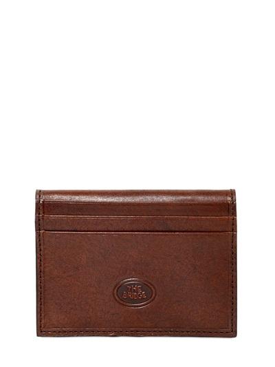 The Bridge Hand-painted Folding Leather Card Holder