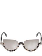 Fendi Cut Off Sunglasses W/crystal Strass