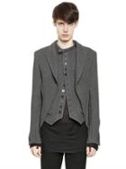 Ann Demeulemeester Wool Linen Blend Jacket With Vest
