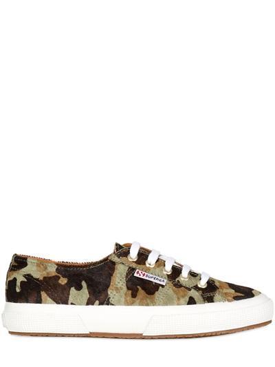 Superga For The Blonde Salad - Camouflage Printed Ponyskin Sneakers
