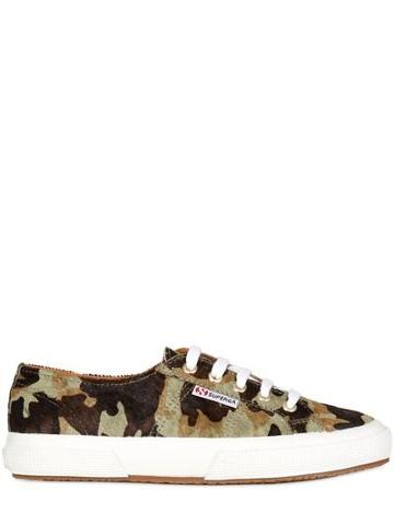 Superga For The Blonde Salad - Camouflage Printed Ponyskin Sneakers