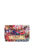 Moschino Graffiti Quilted Leather Shoulder Bag