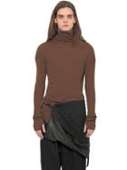 Isabel Benenato Linen Canvas & Textured Leather Apron
