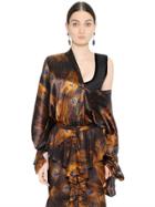 Givenchy Peacock Printed Satin Shirt