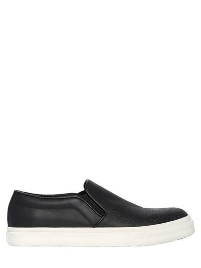Alexander Mcqueen Laser-cut Skull Leather Slip-on Sneakers
