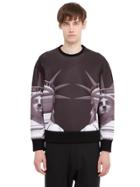 Neil Barrett Statue Of Liberty Neoprene Sweatshirt