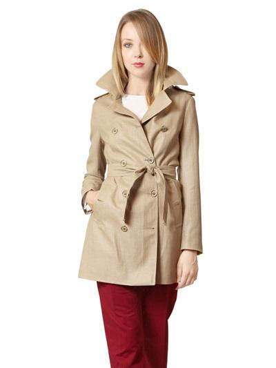 Annie P - Woven Techno Blend Trench Coat | LookMazing